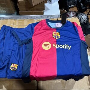 Barcelona Soccer Jersey Set Kid age 2-16 yrs old